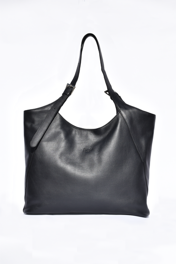 Margaret Tote Black Full Grain Leather - Tidda