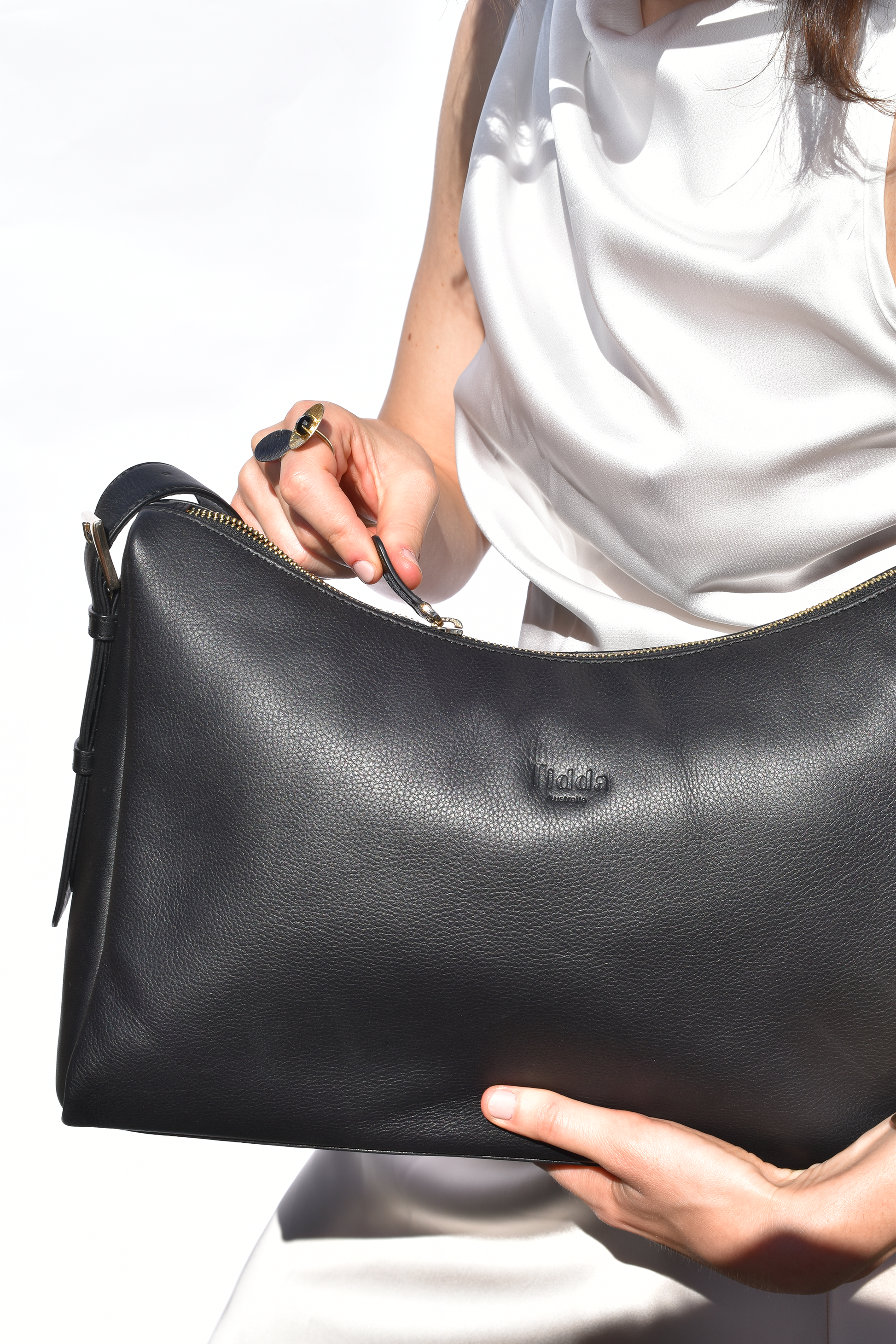 Esperance XL Bag Black Full Grain Leather - Tidda