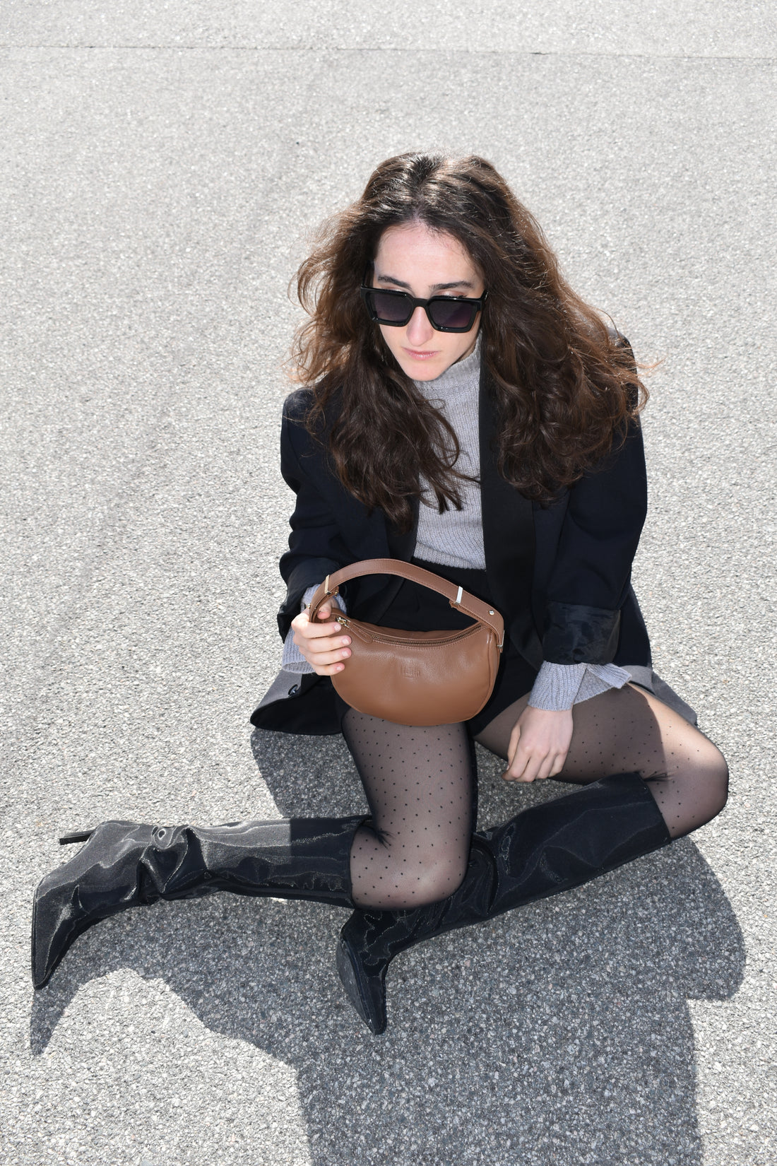 Elizabeth Bag Mud Brown Full Grain Leather - Tidda