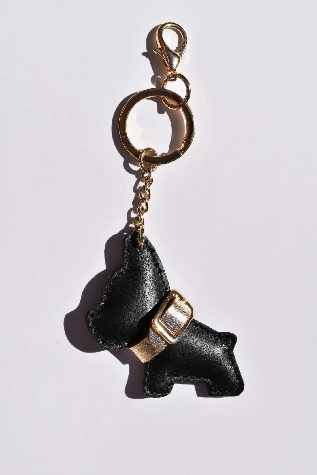 Frenchie Charm Black Full Grain Leather - Tidda