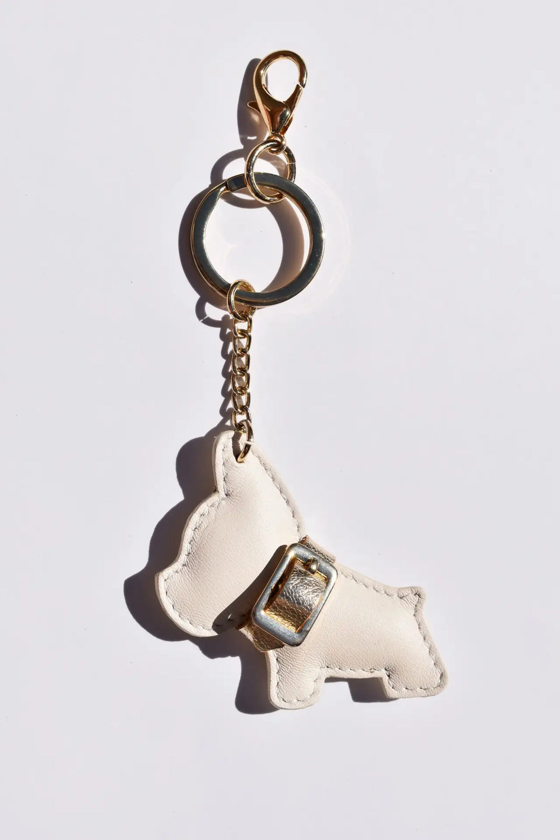 Frenchie Charm Beige Full Grain Leather - Tidda