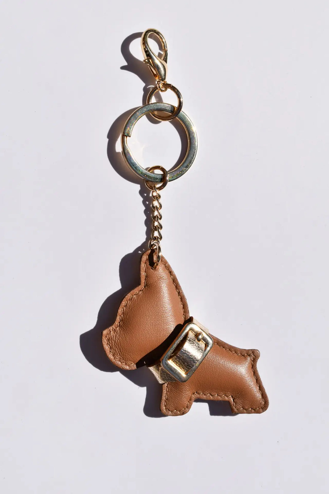 Frenchie Charm Cognac Full Grain Leather - Tidda