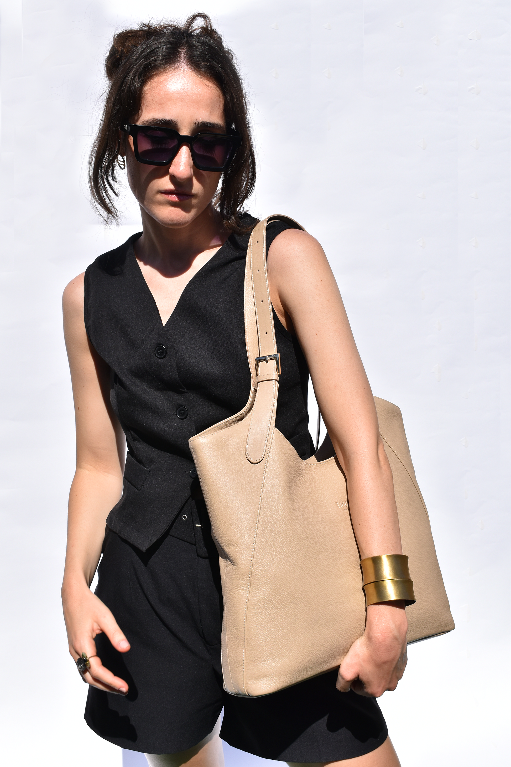 Margaret Tote Sand Full Grain Leather - Tidda