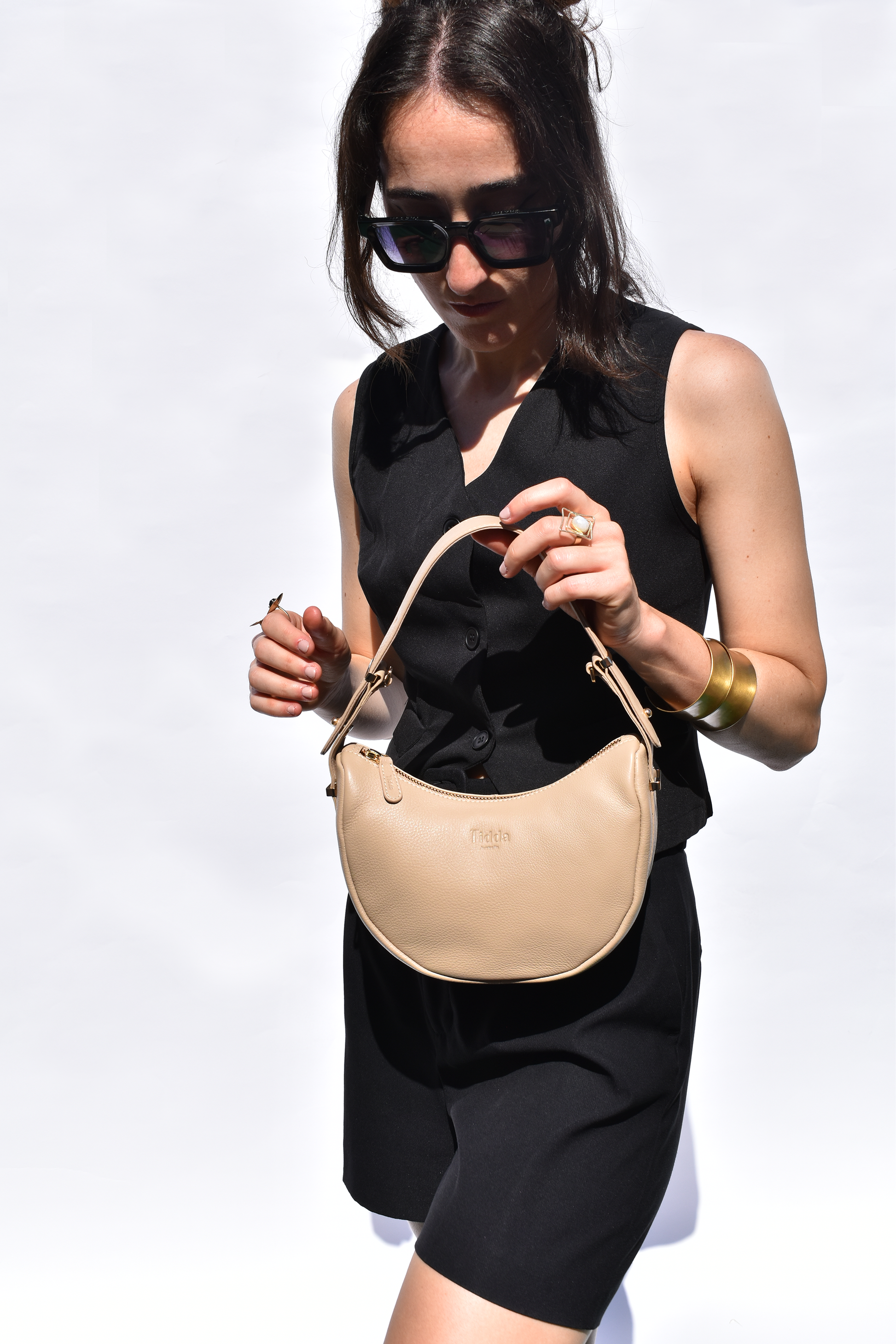Elizabeth Bag Sand Full Grain Leather - Tidda
