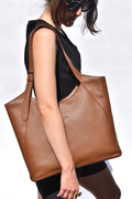 Margaret Tote Mud Brown Full Grain Leather - Tidda