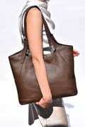 Margaret Tote Cocoa Brown Full Grain Leather - Tidda